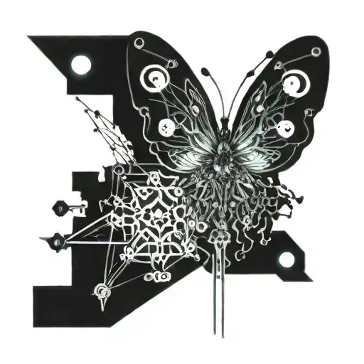 King That Had A Great Crown And Have Butterflies Wings On Back