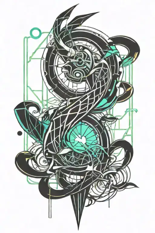 Leg Sleeve Inspired Pisces Sign