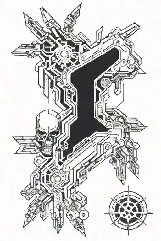 Cyberpunk In Biomechanical Style For The Elbow