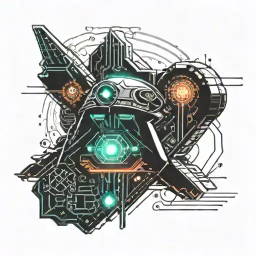 A Spaceship Landing On A Living Planet