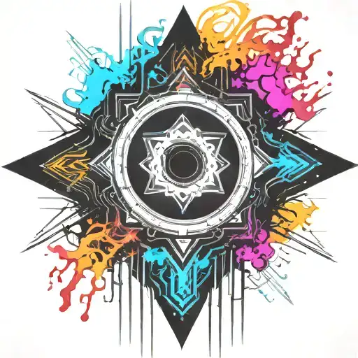 Colorful Black Hole Exploding Punk Themed