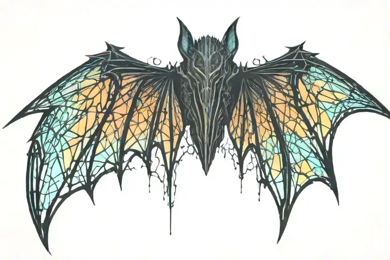 Gothic Bio Organic Bat Wings