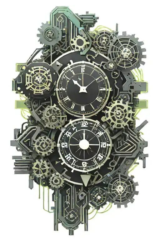 Clock With Numbers 3 And T