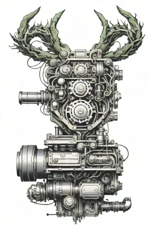 Incorporate A Detailed Peugeot 405 Car Engine Within A Dark And Mysterious Forest Scene