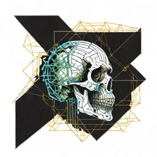 Skull And Some Lines