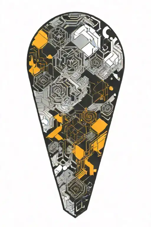 Cloud With Geometry Patterns Incorporated