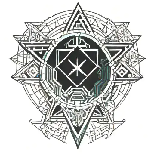 Lucifer Sigil Shoulder Cyber Sigilism Gothic