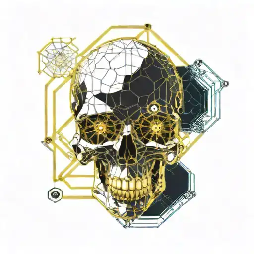 Sacred Geomatry With Skull