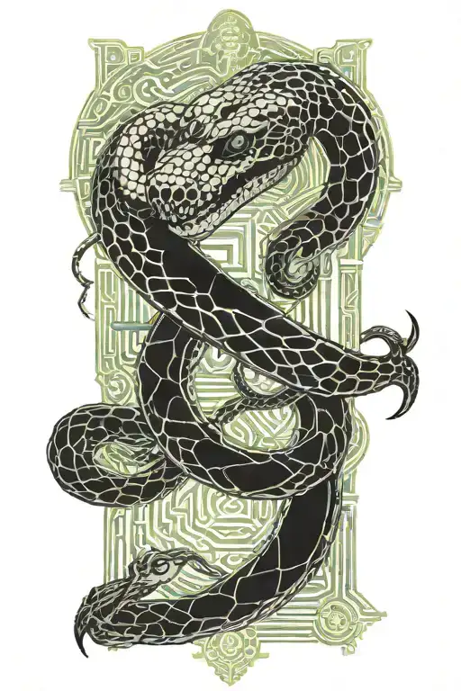 The Snake Twists Around The Roman Deuce