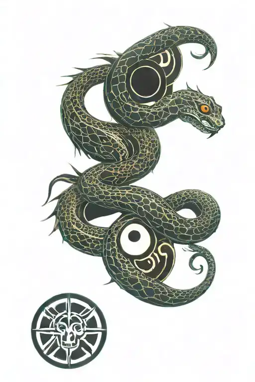 Snake Yin Yang Symbol