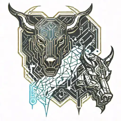 Bull And Wolf Head