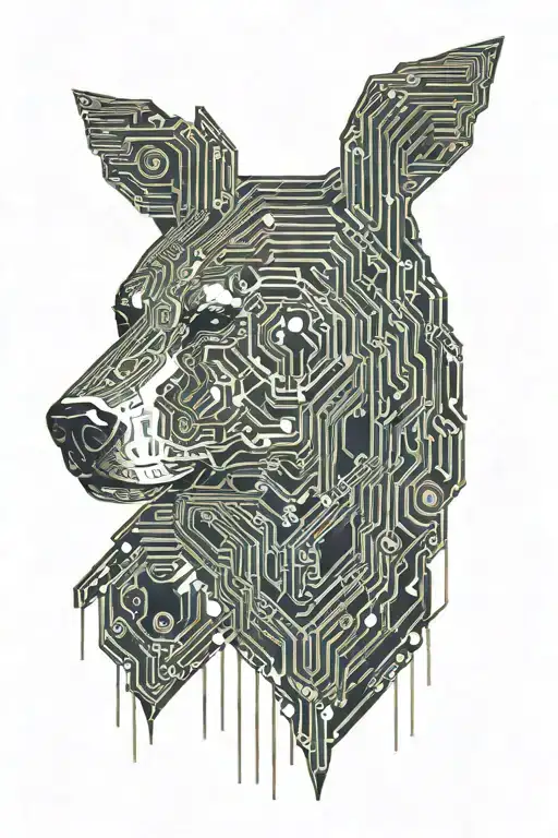 Symmetric Bear Head Electronic Circuit Board Design