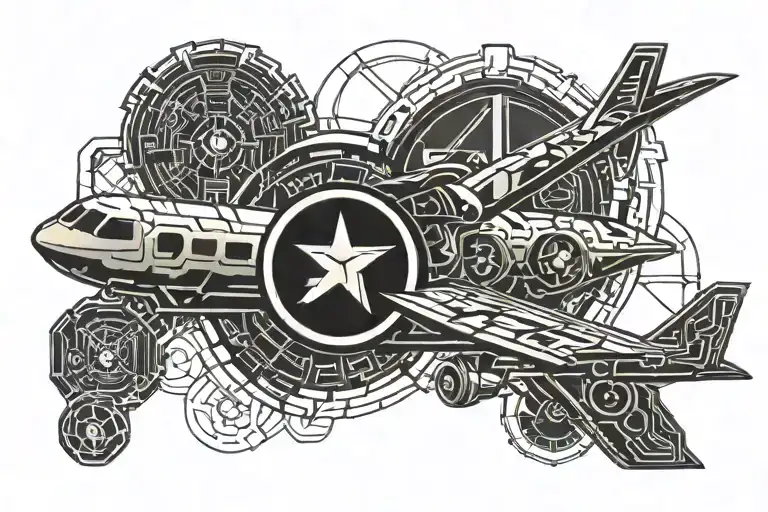 Letters Am With Small Airplane Flying