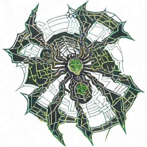 Shoulder To Neck Cyber Sigilism Spider