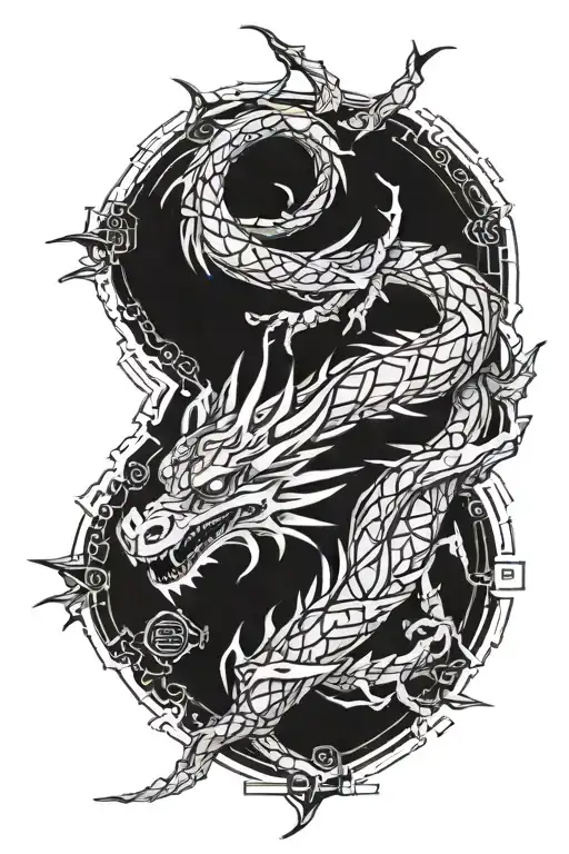 Dragon Tattoo Fore Arm Sleeve