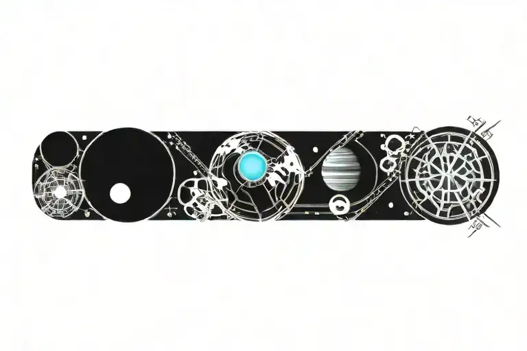 Planets With Flames Engulfing