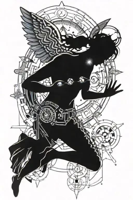 Angel With Clock Face