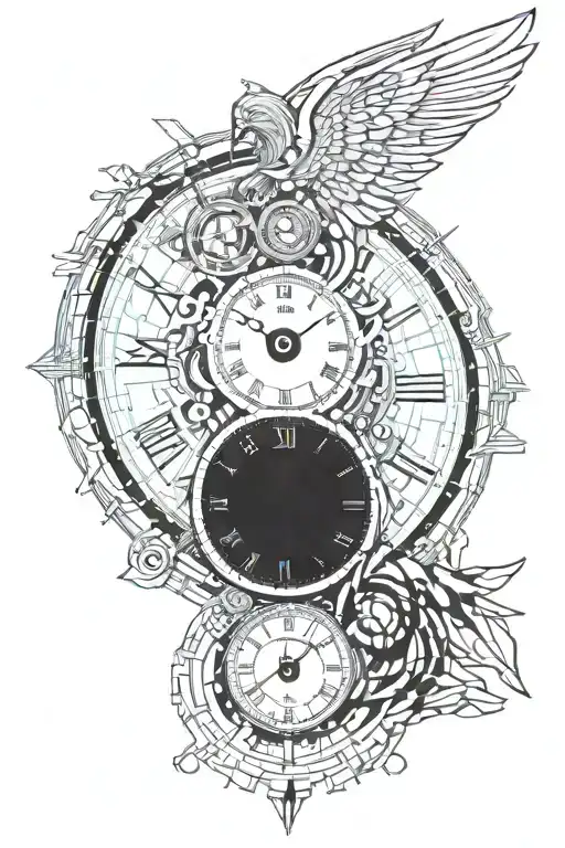 Angel With Clock Face