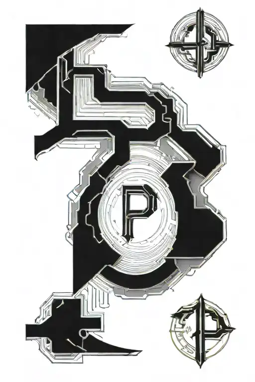 Letter P And Roman Numeral 3