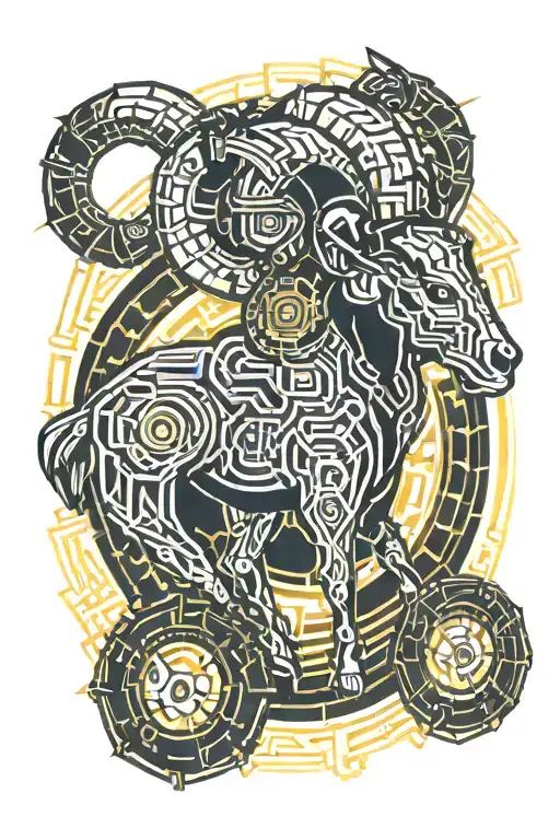 Aries Zodiac Sign Cyberpunk