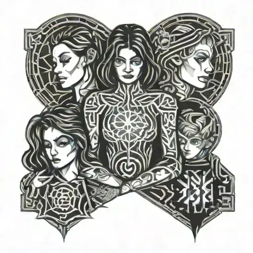 Loving Mom With Son And Daughter