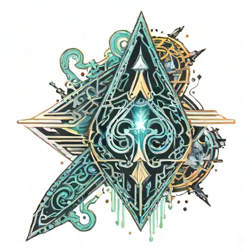 Ace Of Spade In Negative Space With Archangel