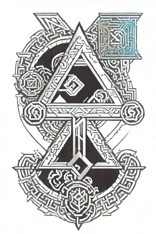 Yggdrasil Hammer Of Thor Zen Circle Valknut Symbol