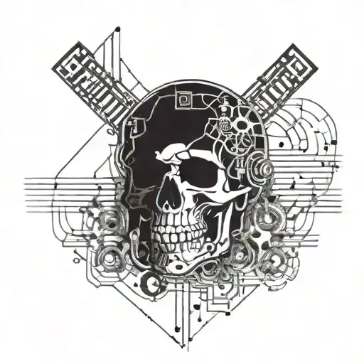 Skull With Music Notes