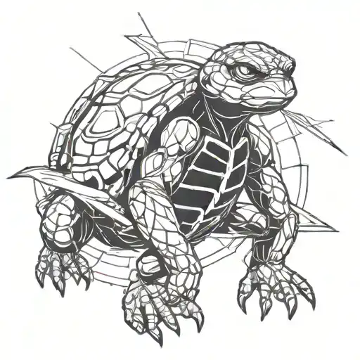 Ninja Turtles Black And White