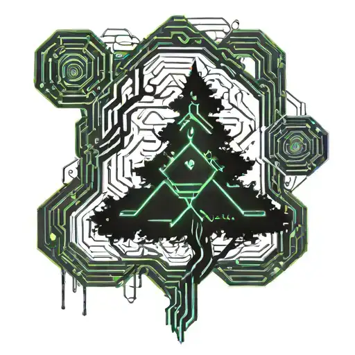 Tree Life And Lighting Storm