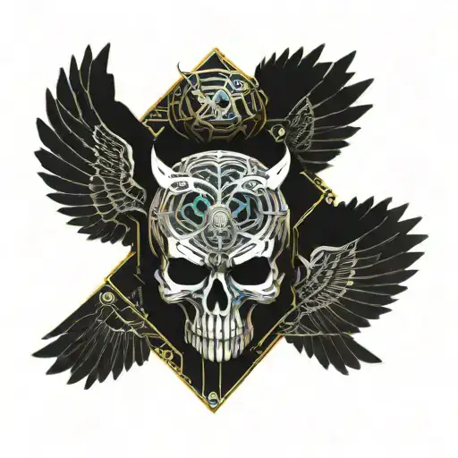 Skull And Owl