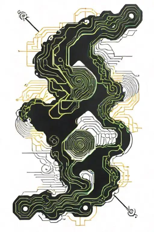 Long Abstract Wavy Line