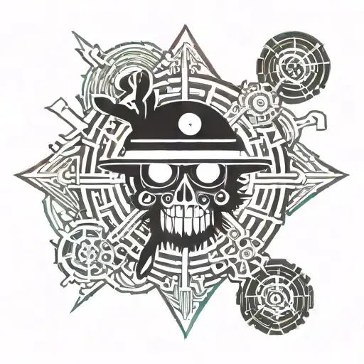 Monkey D Luffy And Satanic Sign Collaboration