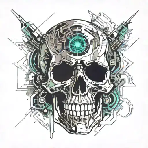 Skull In A Style