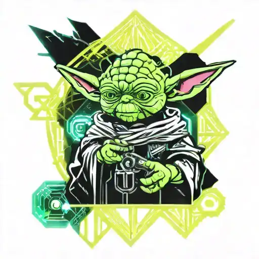 Create Character Mashup Of Yoda From Star Wars And Totodile From Pokemon