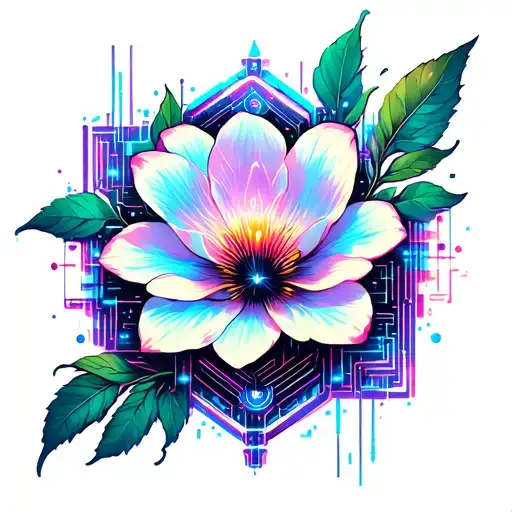 Magnolia Flower In Space