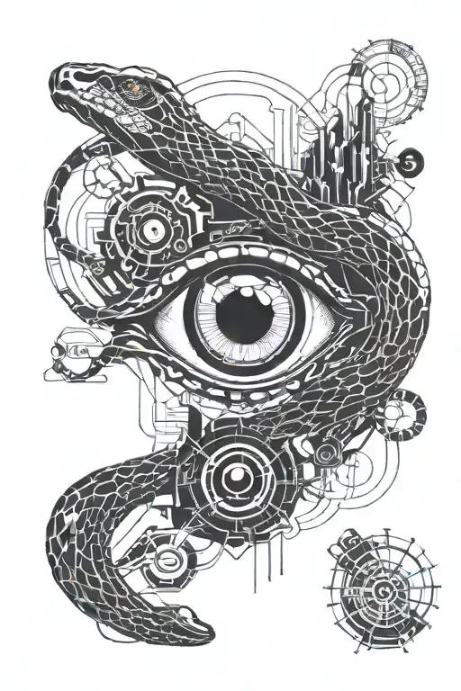 Eyes Along With A Snake
