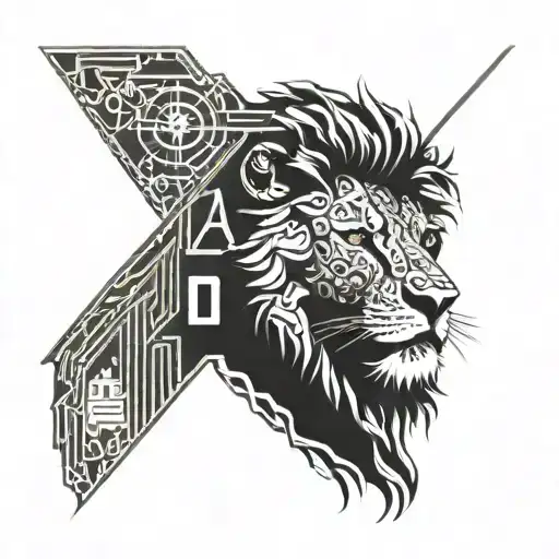 Lion Head With Alphabet Agdym