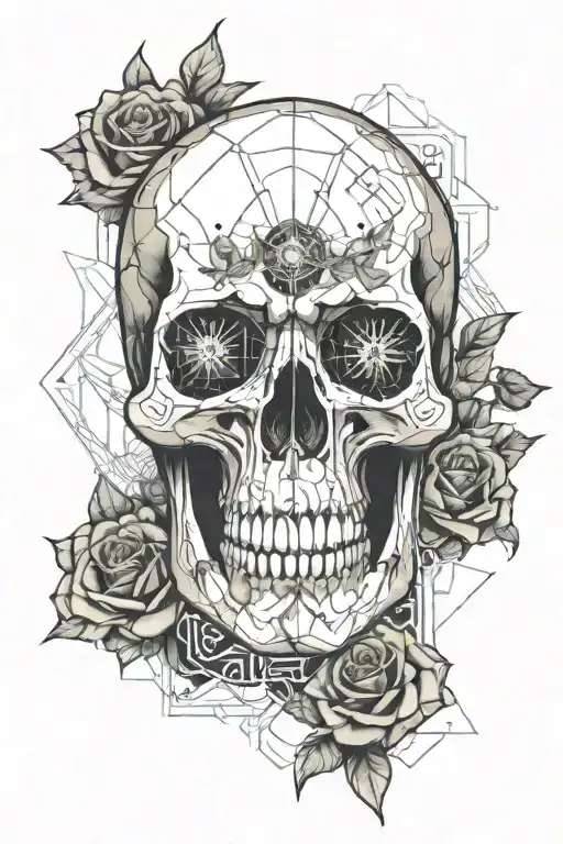 Skull With Roses