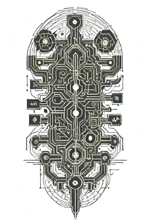 An Abstract Design Of Electrical Currents Flowing Through A Digital Landscape