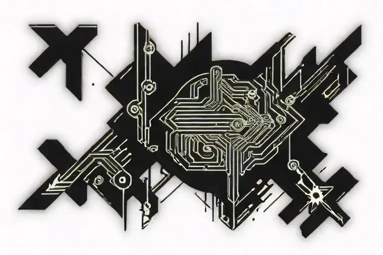 Long Black Arrow With Names Lou And Sya Incorporated