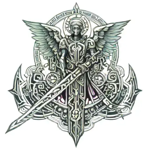 Angel Holding A Sword