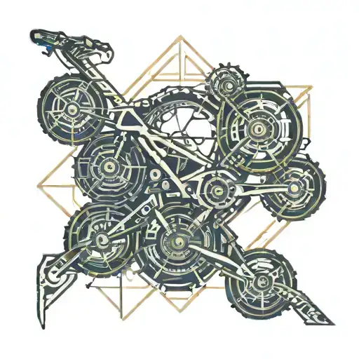 Overhead View Of A Mountain Bike