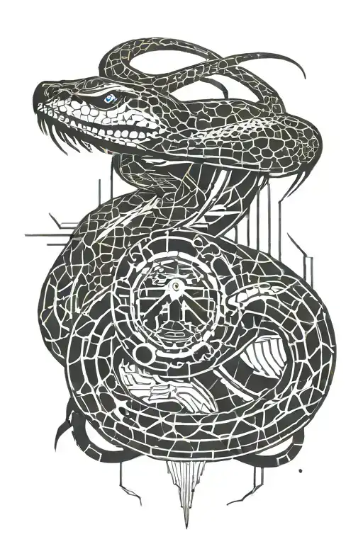 Snake With Cyber Sigilism