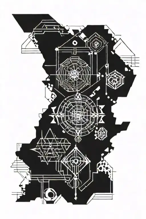 African Tribal Pattern Incorporating Scripture And Geometric Patterns