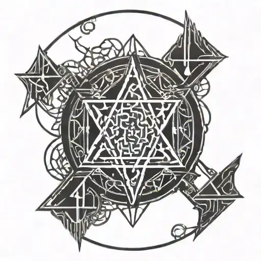 Black Metal Band Logo Merged