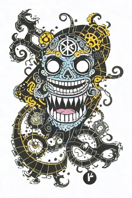 Brook From One Piece With Scary Smile Face