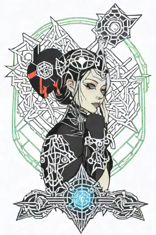 Vampire Anime Girl In Gothic Attire