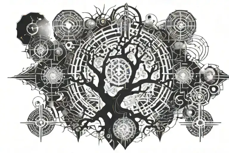 Tree Of Time And Harmonic Convergence In Black And White
