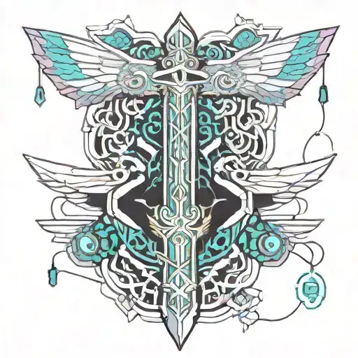 Dragonslayer Sword With White Falcon